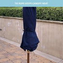 11ft Market Patio Umbrella Double-Vented 8 Rib Replacement Canopy Navy Olefin-9