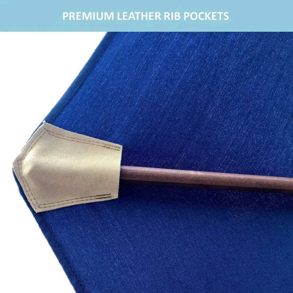 11ft Market Patio Umbrella Double-Vented 8 Rib Replacement Canopy Navy Olefin