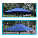 11ft Market Patio Umbrella Double-Vented 8 Rib Replacement Canopy Navy Olefin-6