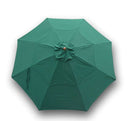 11ft Market Patio Umbrella Double-Vented 8 Rib Replacement Canopy Hunter Green-1