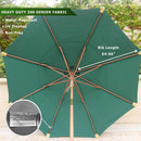 11ft Market Patio Umbrella Double-Vented 8 Rib Replacement Canopy Hunter Green-3