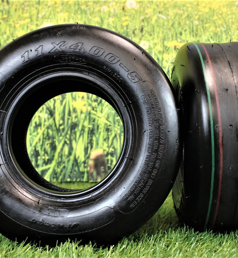11x4.00-5 4 Ply Turf Tires for Lawn & Garden Mower (Set of 2)
