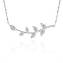 Diamond Vine Design Pendant in 14k White Gold-4