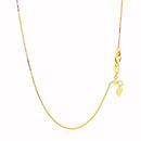 14k Yellow Gold Adjustable Box Chain 0.7mm-3
