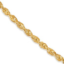 Men's Solid 10K Yellow Gold 3.2mm Light Rope Chain Necklace-4