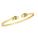 14k Yellow Gold Panther Bangle (3.00 mm)-1