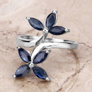 1.75 Carat Genuine Blue Sapphire .925 Sterling Silver Ring-4