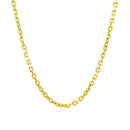 2.3mm 14k Yellow Gold Diamond Cut Cable Link Chain-2