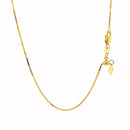 14k Yellow Gold Adjustable Box Chain 0.85mm-2