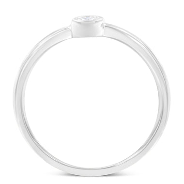 .925 Sterling Silver Miracle Set Diamond Accent Promise Ring (J-K Color, I1-I2 Clarity) - Size 6 - 0