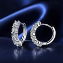 925 Sterling Silver Moissanite Earrings 1.3cm for Women-1