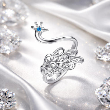 925 Sterling Silver Plated Platinum Pavé Setting CZ Ring for Women