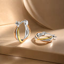 S925 Sterling Silver Earrings with Platinum, Rose Gold, and Gold Plating for Women-3