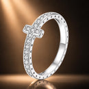 925 Sterling Silver Moissanite Ring in Size 6-1