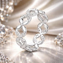 925 Sterling Silver White Gold Plated 0.6cm Ring Size 6 for Women-1