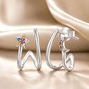 925 Sterling Silver Earrings with Pavé Setting CZ, 1.3*0.9cm, for Women-1