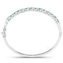 2.66 Carat Genuine Zambian Emerald .925 Sterling Silver Bangle-2