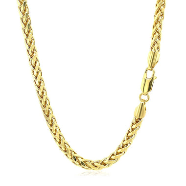 4.1mm 14k Yellow Gold Diamond Cut Round Franco Chain - 0