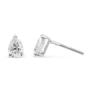 14K White Gold 1/2 Cttw Pear Shape Solitaire Lab Grown Diamond Stud Earrings (F-G Color, VS2-SI1 Clarity)-6