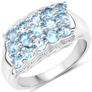 1.50 Carat Genuine Swiss Blue Topaz .925 Sterling Silver Ring-1
