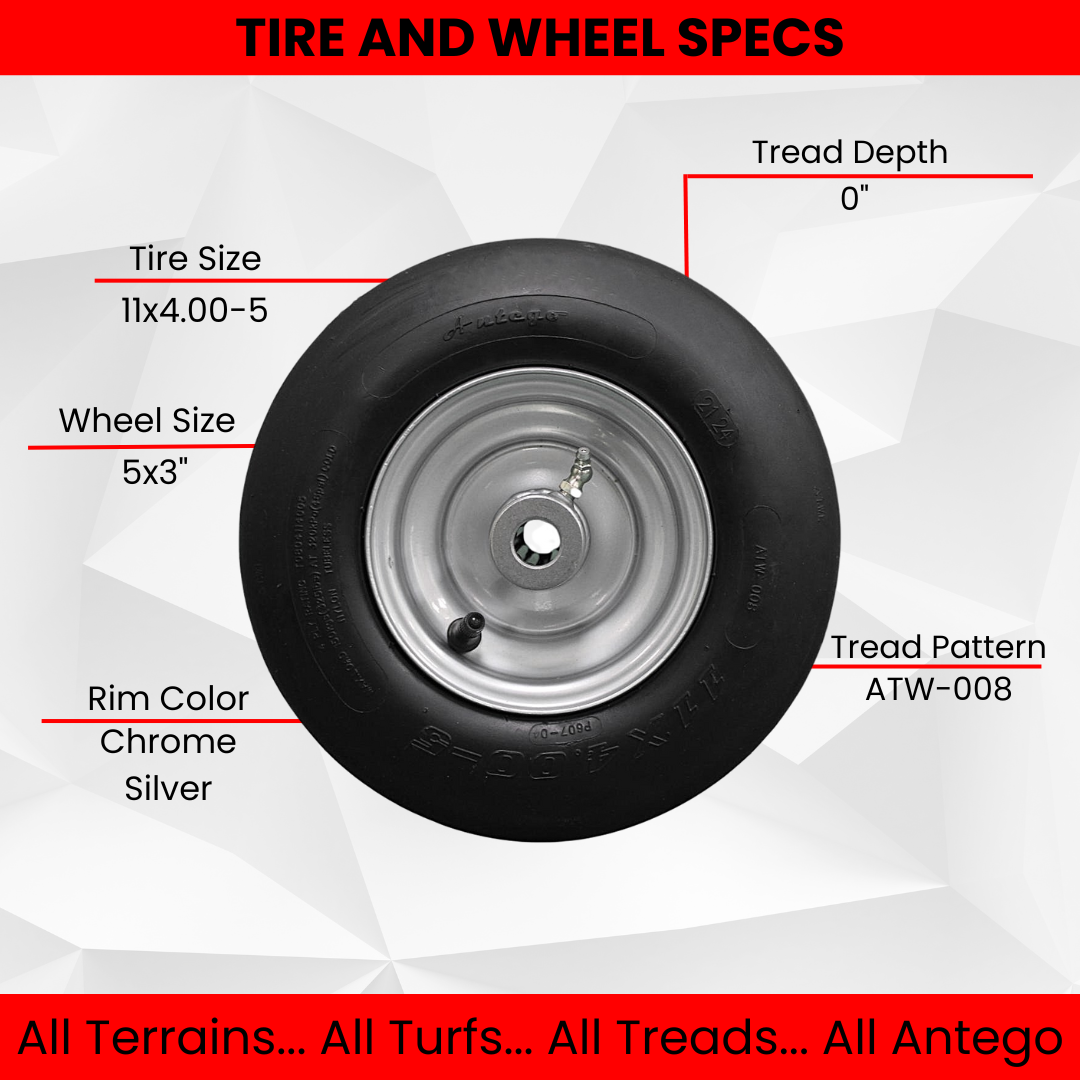 Hustler Pneumatic Tire Assemblies 11x4.00-5 Fits Raptor and Sport 605133 (Set of 2).