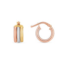 14k Tri Color Gold Trilogy Hoops-1