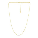14k Yellow Gold Adjustable Popcorn Chain 1.3mm-2