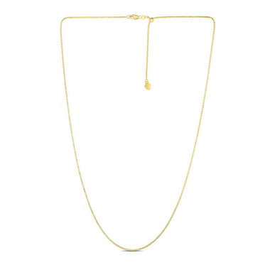 14k Yellow Gold Adjustable Popcorn Chain 1.3mm - 0