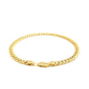10k Yellow Gold Miami Cuban Semi Solid Bracelet (4.50 mm)-3