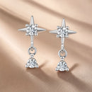 925 Sterling Silver Earrings with Pavé Setting CZ, 1.4*0.8cm for Women-2