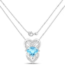 4.65 Carat Genuine Swiss Blue Topaz .925 Sterling Silver Pendant-2