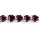 15.50 Carat Genuine Garnet .925 Sterling Silver Bracelet-2