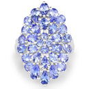 4.62 Carat Genuine Tanzanite .925 Sterling Silver Ring-3