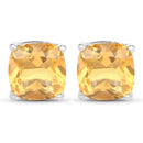 5.80 Carat Genuine Citrine .925 Sterling Silver Earrings-1