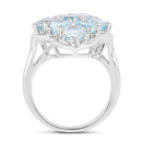 5.40 Carat Genuine Blue Topaz .925 Sterling Silver Ring-2