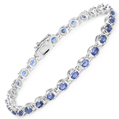 7.02 Carat Genuine Kyanite .925 Sterling Silver Bracelet - 0