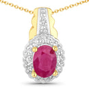 1.94 Carat Genuine Johnson Ruby and White Topaz .925 Sterling Silver Jewelry Set-2