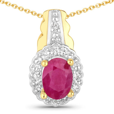 1.94 Carat Genuine Johnson Ruby and White Topaz .925 Sterling Silver Jewelry Set - 0