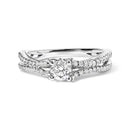 14K White Gold 5/8 Cttw Diamond Split Shank Engagement Ring  (G-H Color, VS2-SI1 Clarity) - Size 7-6