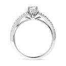 14K White Gold 5/8 Cttw Diamond Split Shank Engagement Ring  (G-H Color, VS2-SI1 Clarity) - Size 7-10