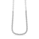 IGI Certified 14K White Gold 8.0 Cttw Pave Set Round-Cut Diamond Cluster Graduating Riviera Statement Necklace (H-I Color, I1 Clarity)-3