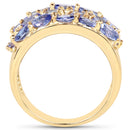 2.72 Carat Genuine Tanzanite .925 Sterling Silver Ring-2