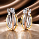 S925 Sterling Silver Earrings with Platinum, Rose Gold, and Gold Plating for Women-1