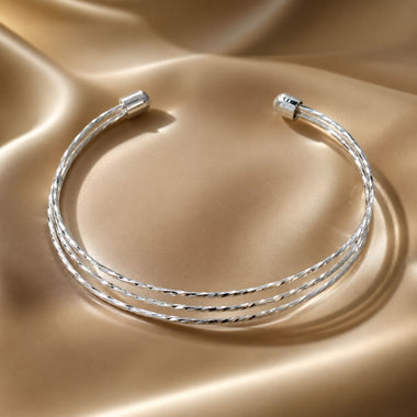 925 Sterling Silver White Gold Plated Bracelet for Women