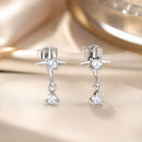 925 Sterling Silver Earrings with Pavé Setting CZ, 1.4*0.8cm for Women-1