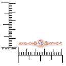 0.45 Carat Genuine Morganite .925 Sterling Silver Bracelet-3