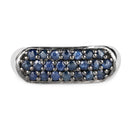 0.99 Carat Genuine Blue Sapphire .925 Sterling Silver Ring-3