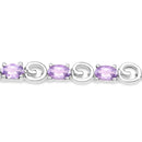 6.88 Carat Genuine Amethyst .925 Sterling Silver Bracelet-2