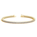 Lab Grown Round Diamond Tennis Bracelet in 14k Yellow Gold (4 cctw F/G  VS2/SI1)-1