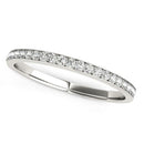 14k White Gold Prong Setting Round Diamond Wedding Band (1/5 cttw)-1